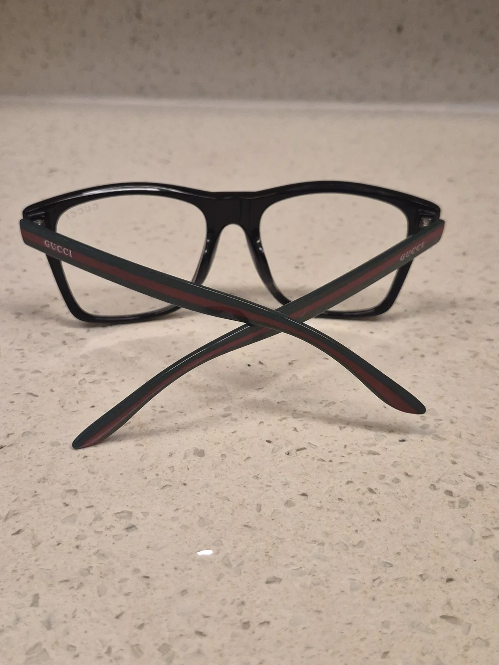 Gucci Black Frames with Dark Green Temples